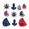 Buttons Galore 60+ Nautical Theme Button Bundle for Sewing &#x26; Crafts - Set of 6 Button Packs
